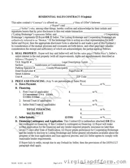 No Broker Residential Sales Virginia Form