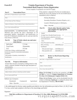 R 5 Virginia Form