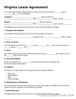 Valid  Lease Agreement Template for Virginia