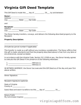 Valid  Gift Deed Template for Virginia