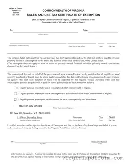 Virginia St 12 Form