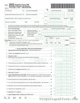Virginia State Tax Return 760 Form