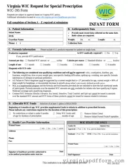 Virginia Wic 395 Form