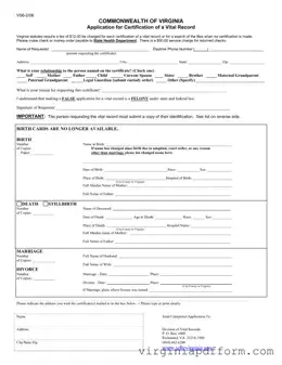 Vs 6 Virginia Form