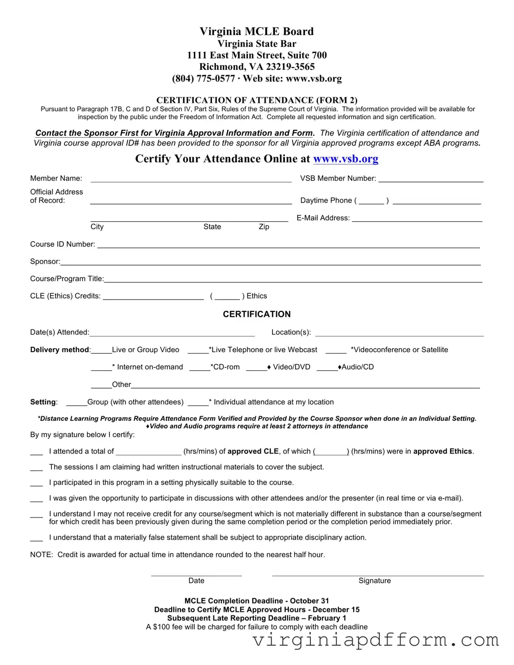 Virginia 2 Form