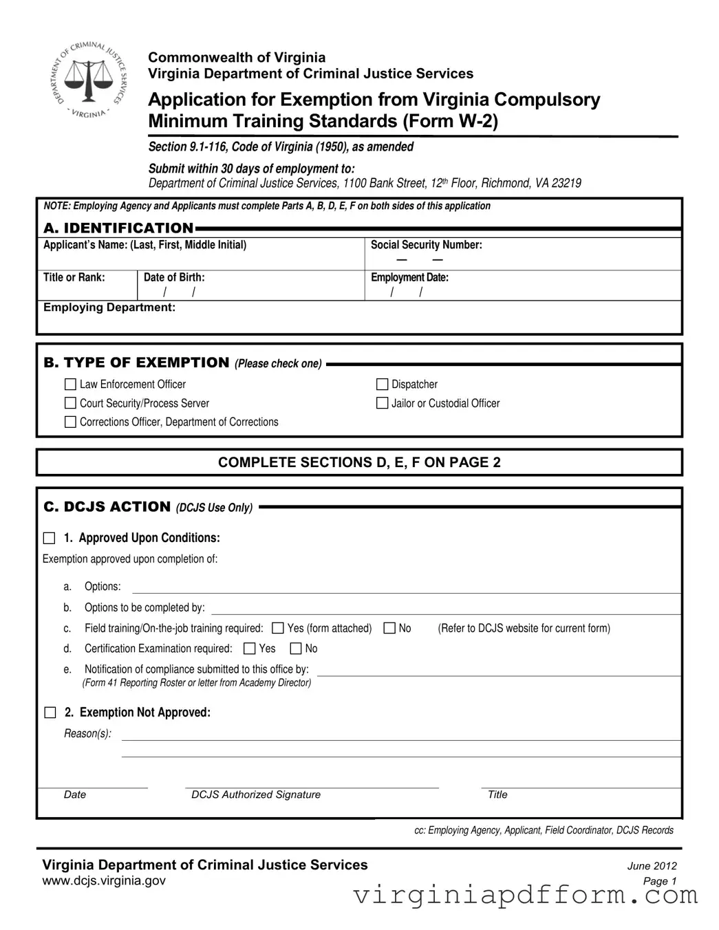 Virginia W 2 Form